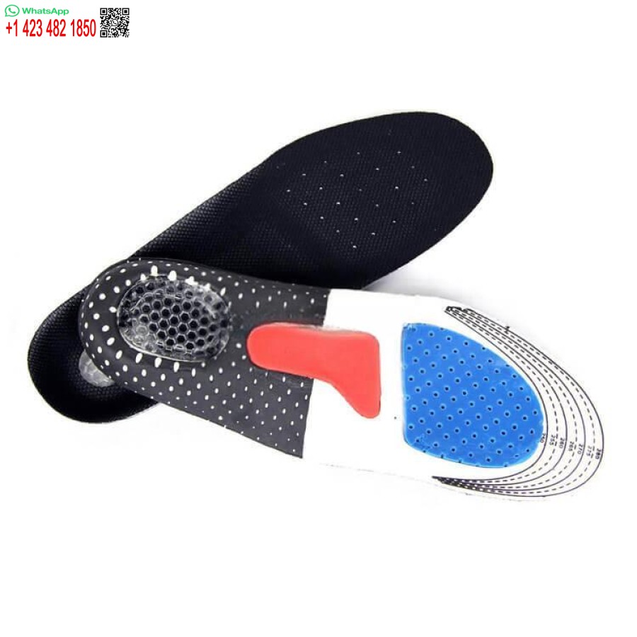 Cushion Gel Shoe Inserts Arch Support Black Insoles