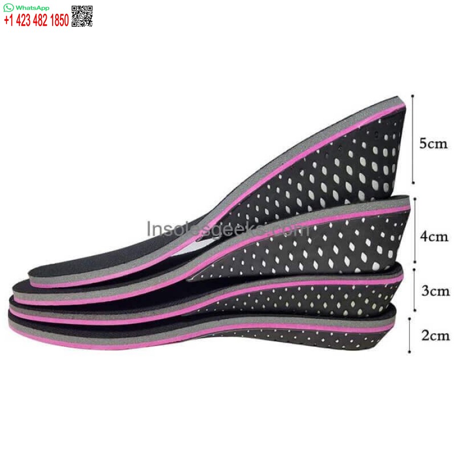 3CM 5CM Fashion Invisible Increased Pad Height Shoes Insoles for Women