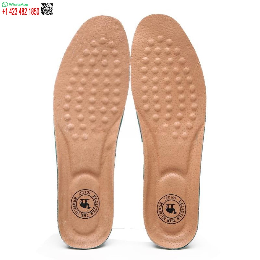 Men's Suspension Sport Insoles Leather Shoe Pad