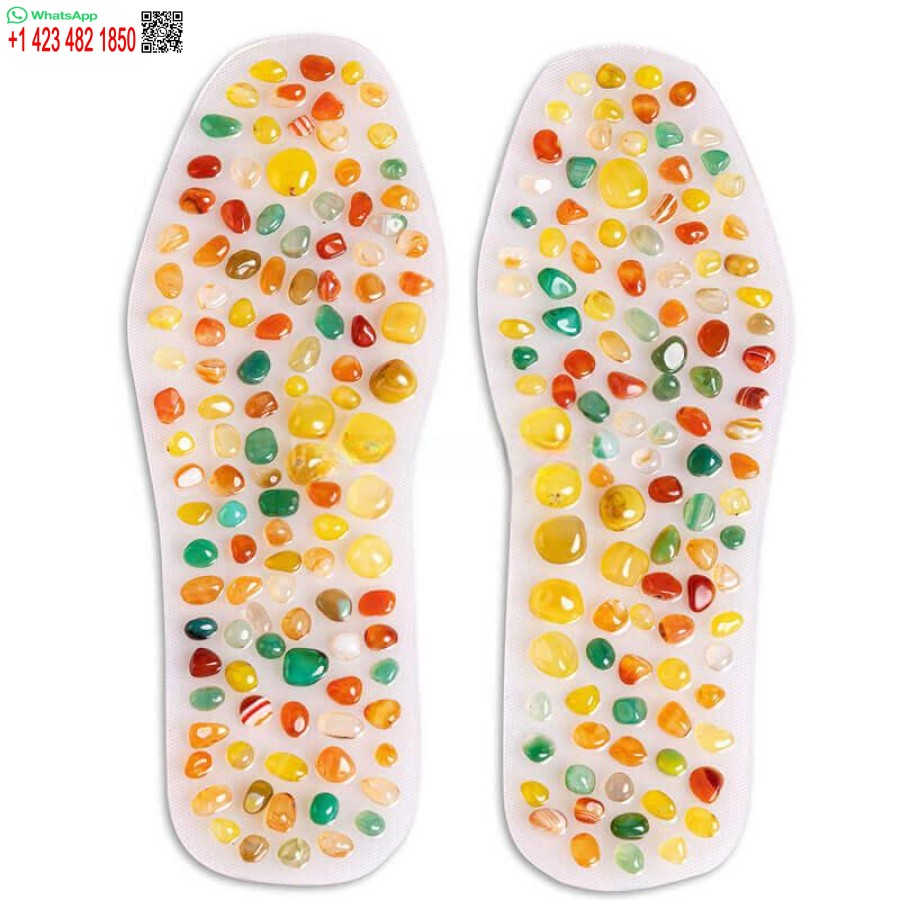 Natural Agate Gel Insoles Foot Massage Shoe Inserts Pad