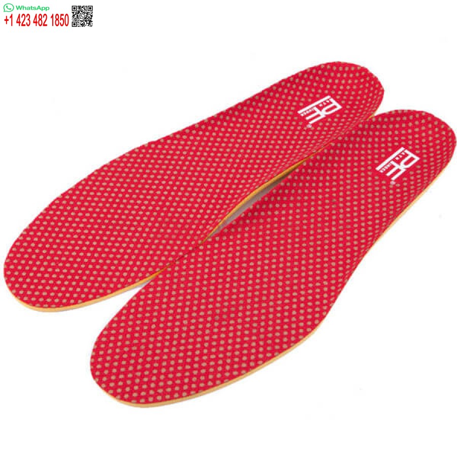 Soft PU Massage Shoe Insoles Red Breathable Insole