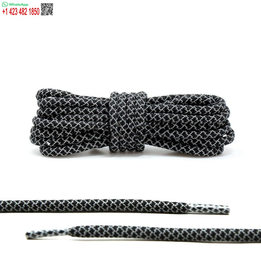 Black 3M Reflective Rope Laces