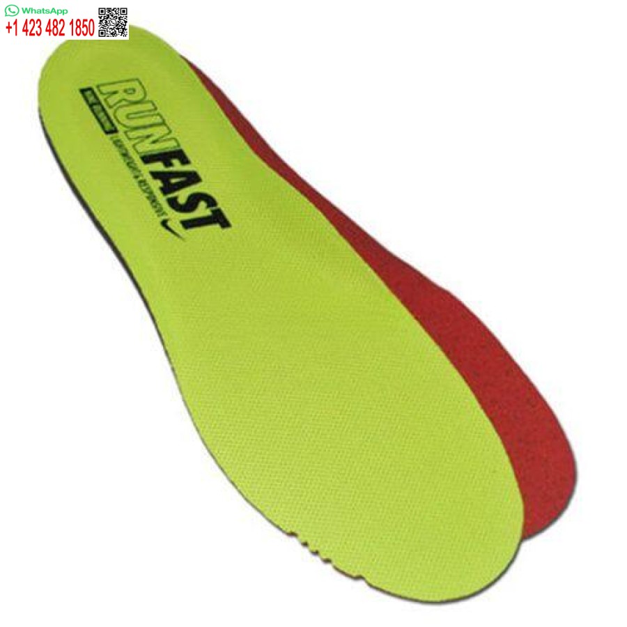 Comfortable Running RUNFAST Shoe Insoles for Men and Women Light Green/ Yellow